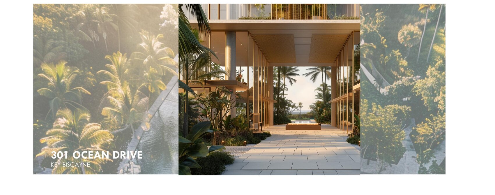 The 301 Ocean Drive concept for the Silver Sands site — an oceanfront residential redevelopment in the Village of Key Biscayne. Illustrative concept, Terra and its design team.